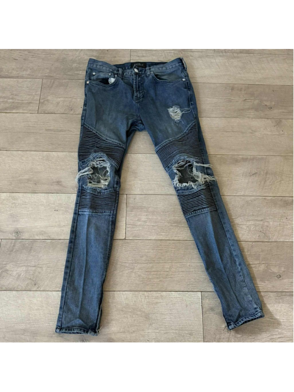 Men's Pacsun Stacked Skinny Jeans Size 30x30 Blue Distressed